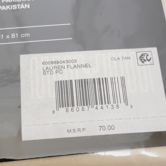 Lauren Ralph Lauren 100% cotton standard pillowcases in Clay Tan - Picture 3 of 6